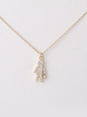 Jeweled Shopper Pendant Necklace